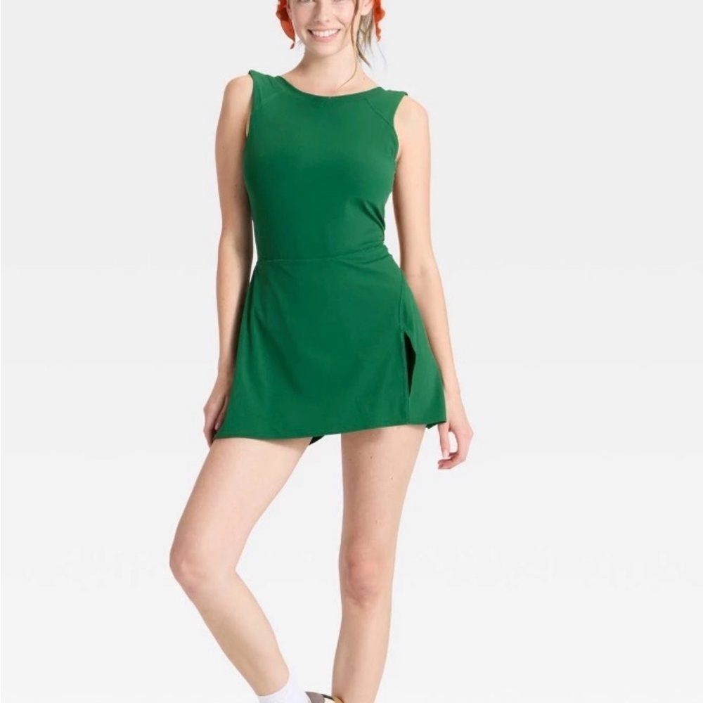 Women's Game Day High Neck Low Back Active Dress - JoyLab™ Green XS